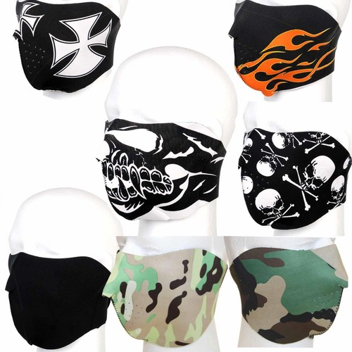 Motorradmaske half face aus - face,