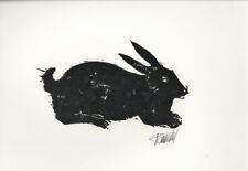 Robert Hammerstiel (1933 Werschetz / Banat) : HASE. - Holzschnitt, 1998