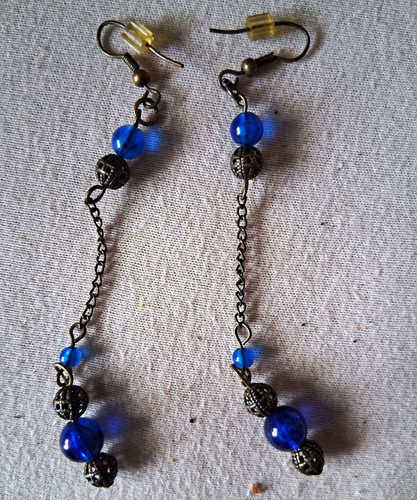 Hängeohrringe drop blau - hängeohrringe,