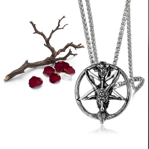 Baphomet pentagramm halskette - baphomet,