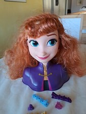 Haarstyling Anna Frozen 2 Disney Eis Königin Frisier Kopf Spangen Top Zustand 