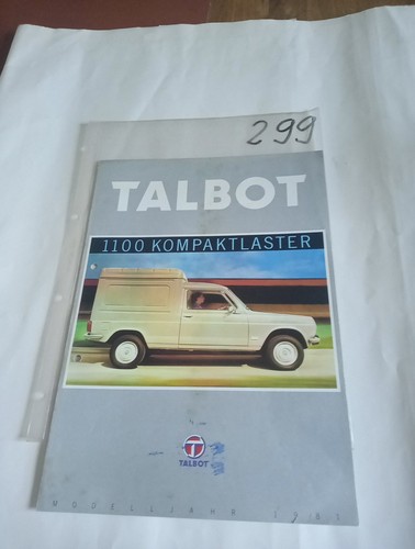 Auto prospekt talbot 1100 - auto,
