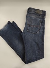 Diesel Jeans Herren W33 L34 Zatiny Regular Bootcut Flare Leg Blau H5