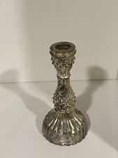 Single Silver Glass Candle
