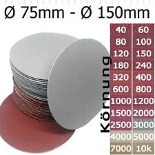 Feinschleifscheiben Klett Schleifblätter Schleifpapier Exzenter 75 100 125 150mm