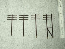(211)  4 St. Spur H0, Telegrafenmasten, versch. Ausführungen, gebraucht