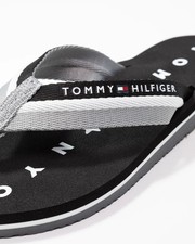 Tommy Hilfiger Zehentrenner Loves Beach schwarz grau Flip Flops Herren Gr.41 NEU