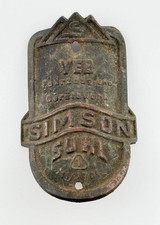 Steuerkopfschild VEB Simson