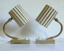 PAAR 50ER TISCHLAMPEN LOCHBLECH NACHTTISCHLAMPEN MIDCENTURY DESIGN SARFATTI-ÄRA