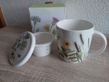 Bella Vita Teeset 3tlg. Tasse Wild Flowers - Porzellan Geschenk für Teefreunde
