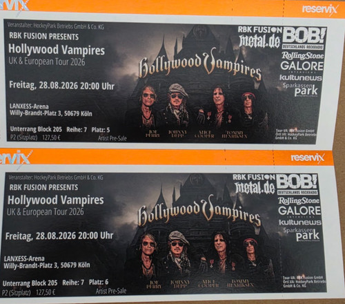 Tickets hollywood vampires - tickets,
