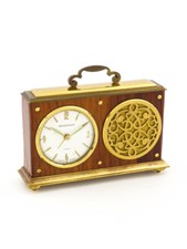 Stylischer Remembrance Tischuhr swiss made Musik Wecker