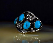 Ring Silber Sterling Türkis 21,0 mm Indianer  - prächtig & außergewöhnlich