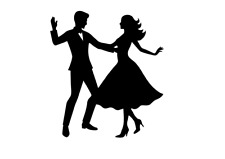 Tanzen- Autoaufkleber/Wandtattoo-Tanzpaar-Sporttanzen-Wettkampftanzen-Wetterfest