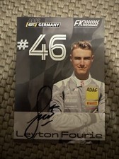 ORIGINAL HANDSIGNIERTE AUTOGRAMMKARTE LEYTON FOURIE #46 ADAC GT4 GERMANY BMW M