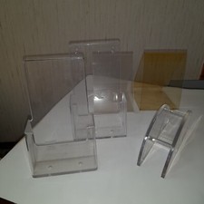 5 Acryl Menükarten  Aufsteller DIN A6  hoch halb Ladenausstattung Werbung Regal