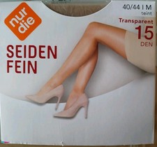 Gr. 40 44 - Fein Strumpfhose nur die Seidenfein 15 den transparent, Teint braun