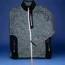 Dicke Warme Winter Fleecejacke Grau XXL 