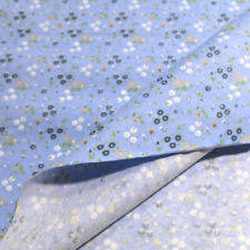 Baumwollstoff Kinderstoff WinterStoff Meterware Kinderflanell Blumen in Blau