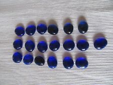 19 Glassteine Glasnuggets Nuggets blau Töne Glas Steine 2 cm