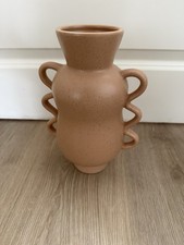 ? Moderne Terrakotta Deko Vase 30 cm – Boho Stil mit Doppelhenkeln ??