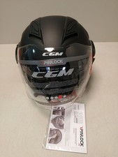 Motorradhelm    CGM Jethelm 129A ILLINOIS MONO,Schwarz , XL