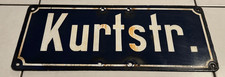Original Straßenschild * Emaille * „Kurtstraße“.  50 X 20 cm