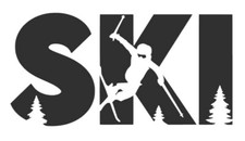 Ski fahren,  Auto Aufkleber