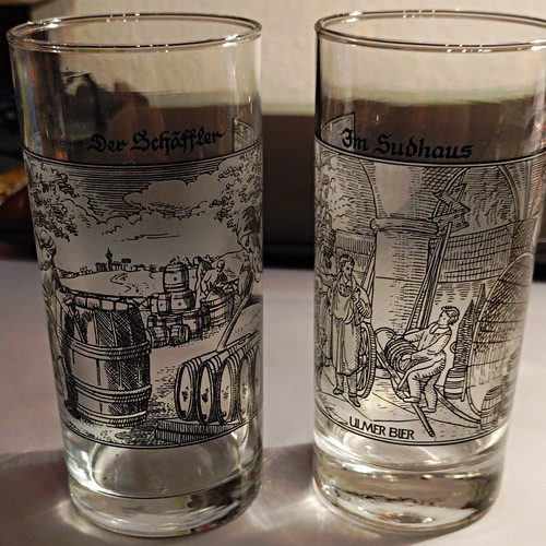 Ulmer bier sammler - bier, sammler-bierglas