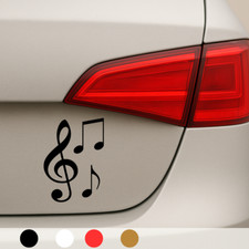 2x Melodie Note Aufkleber