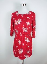 H&M Kleid Leicht Rot Blumen