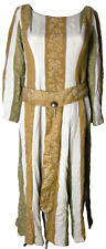 Theaterkostüm Kleid S M beige gold Mittelalter ? Gürtel + Brosche Reenactment