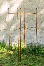 Stabiles 2er Set Staudenhalter Metall halbrund Rost 7 mm Volleisen Staudenstütze