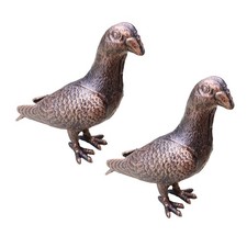 2 Stk Gusseisen Figur Taube