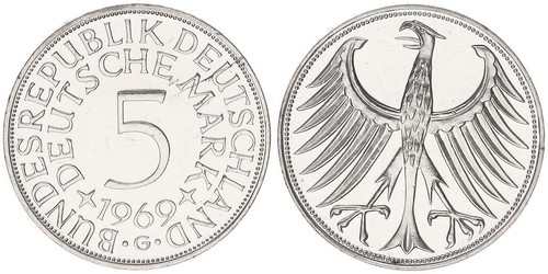 Silber kursmünze 1969 g - 5,