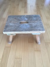 Holzschemel, Massivholz, B39 x T30 x H22 cm