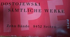 F.M. Dostojewskij  Sämtliche  Werke  in 10 BÄNDEN 9432 Seiten , Gebunden, Piper