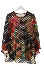 SHE’S CRAZY Spitzenbluse Damen Bluse Gr. DE 38 schwarz-bronzefarben-rot