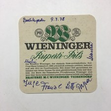 Bierdeckel wieninger - bierdeckel, "wieninger"