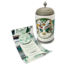 DAB Bierkrug BVB 09 Dortmund 1991 1992 Zinndeckel Ltd Edition Nr. 717 Zertifikat