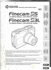 Kyocera Finecam S5 / S3L English Francais Instruction manual Mode d'emploi Bedie