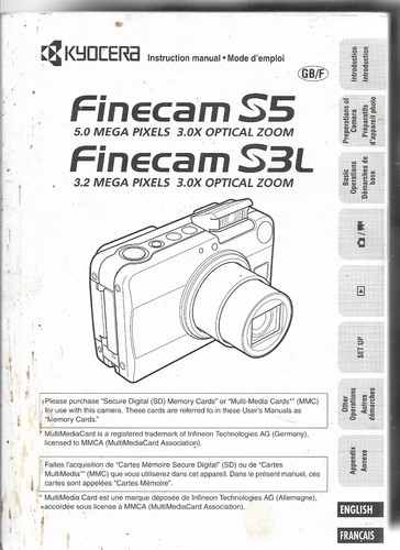 Kyocera finecam s3l - kyocera,