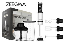 Stabmixer 5in1 ZEEGMA Handy Chef Pürierstab Mixer Quirl Rührhaken Küchenmaschine