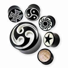 Horn Plug Flesh Tunnel Viele Motive aus Knochen 13 Varianten Ohr Piercing