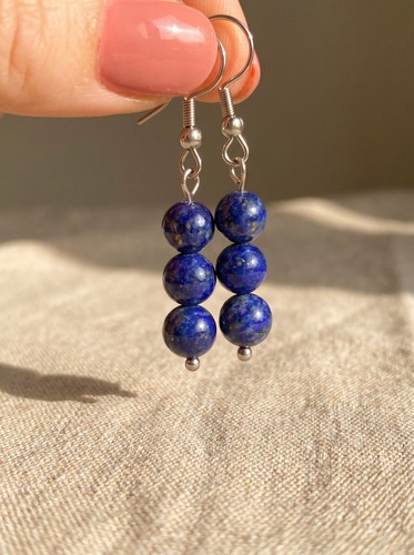 Lapislazuli ohrringe blau - ohrringe,