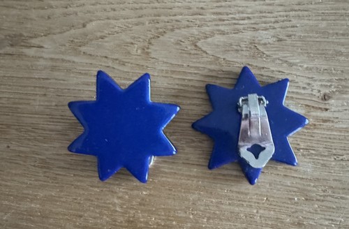 Ohrclips sterne blau - ohrclips,,