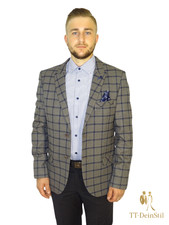 Herren-Sakko Grau Kariert