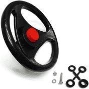  BIG Spielwarenfabrik Originalersatzlenkrad Classic mit Hupe Schwarz für PKW,  