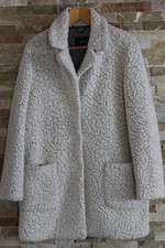 Opus Teddyjacke/Mantel im Teddylook Gr. 38/40/42 M/L wollweiß/grau Wolle