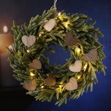 LED Lichterkette Herzen Holz